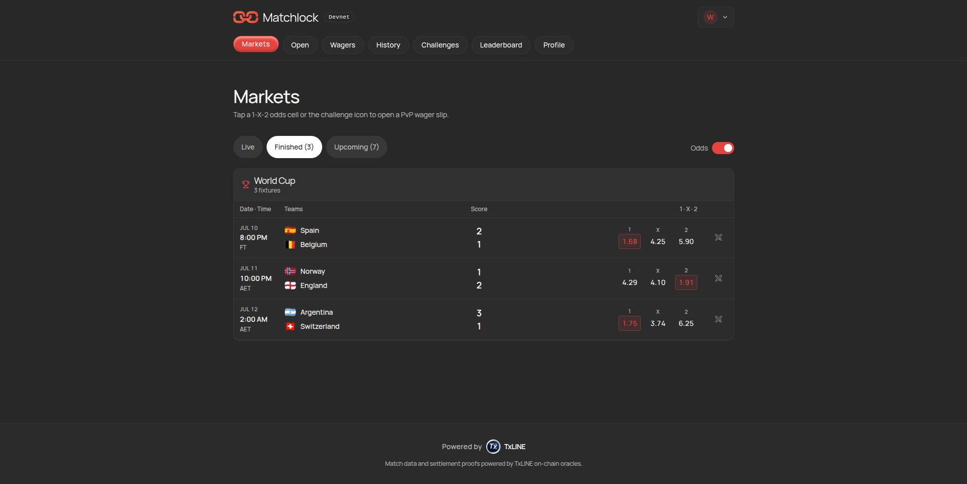 Matchlock peer-to-peer sports wagering on Solana